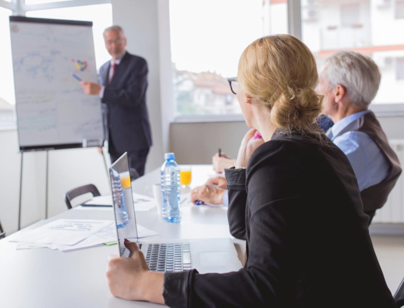 Financial planning workspace with budget charts and expense tracking sheets